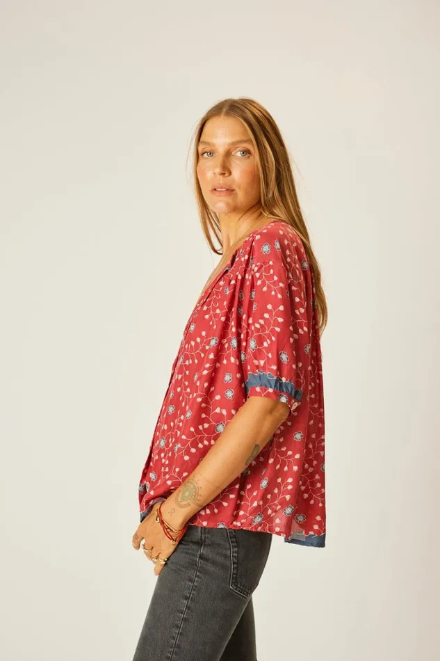 Women Natalie Martin Tops Violet Top Pinwheel Barn Red