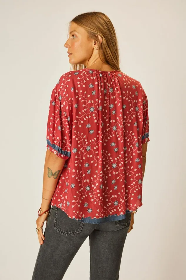 Women Natalie Martin Tops Violet Top Pinwheel Barn Red
