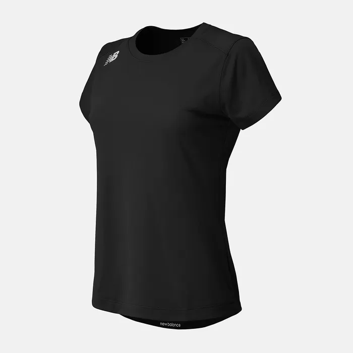 Women NB Short Sleeve Tech Tee TEAM BLACK Shirts New Balance