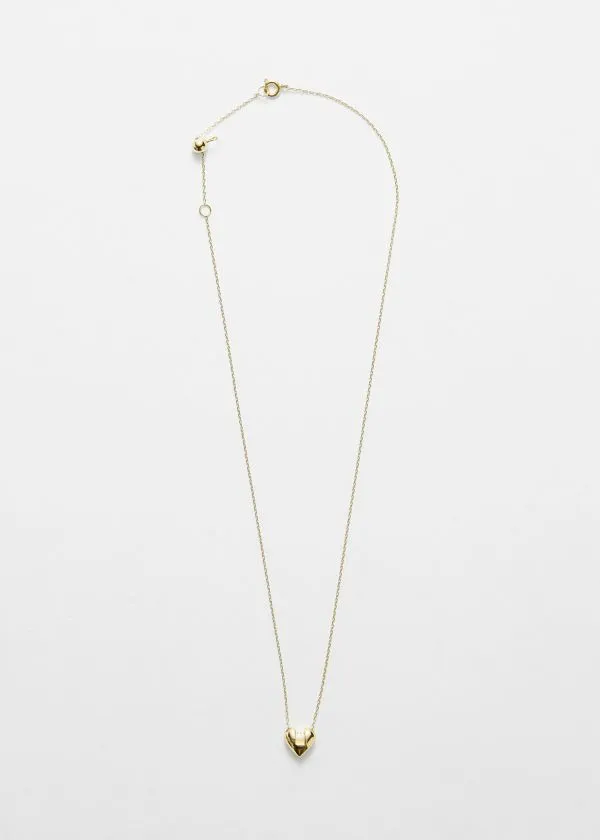 Women Necklaces and Other Stories Heart Chain Necklace Gold
