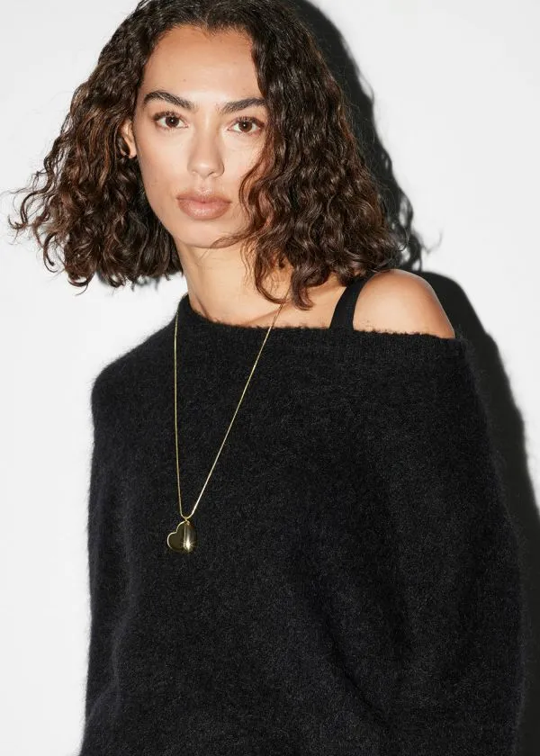 Women Necklaces and Other Stories Heart Pendant Necklace Gold