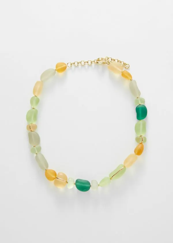 Women Necklaces and Other Stories Irregular Bead Necklace Greenandgold