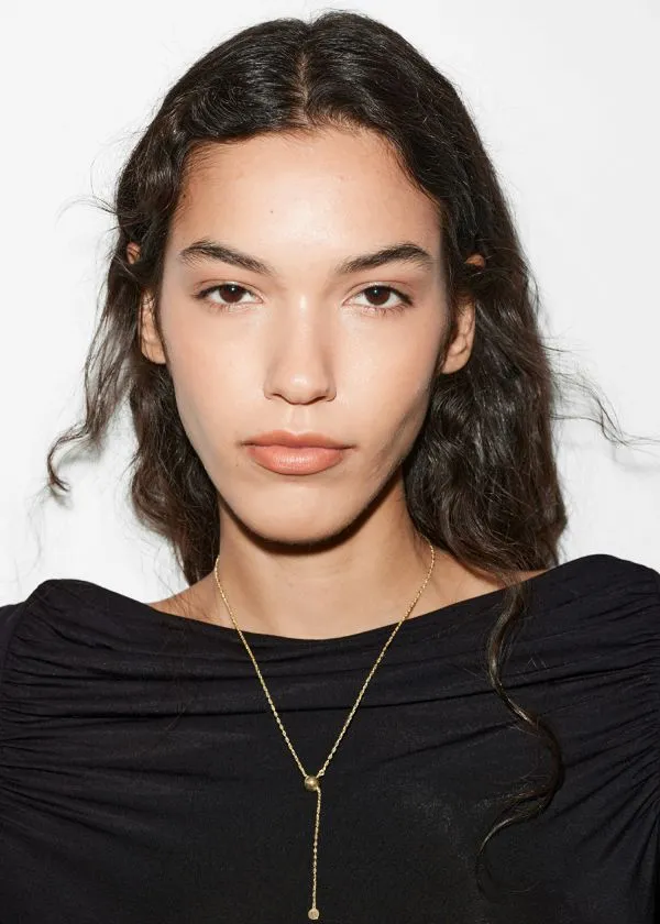 Women Necklaces and Other Stories Minimalist Lariat Necklace Gold