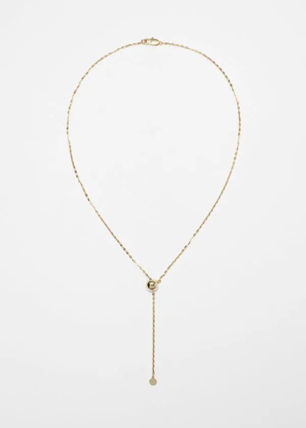 Women Necklaces and Other Stories Minimalist Lariat Necklace Gold