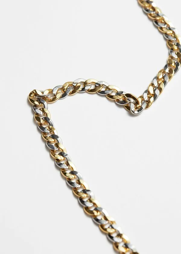 Women Necklaces and Other Stories Silver And Goldtone Necklace Goldandsilver