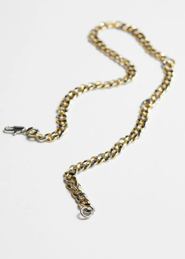 Women Necklaces and Other Stories Silver And Goldtone Necklace Goldandsilver