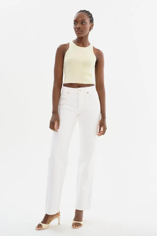 Women NEVINA Knit Tank Top Lemon Icing LAMARQUE Tops Women NEVINA Knit Tank Top Lemon Icing LAMARQUE Tops