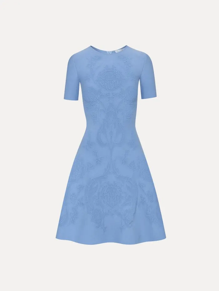 Women Oscar De La Renta Dresses Art Nouveau Knit Dress Aventurine