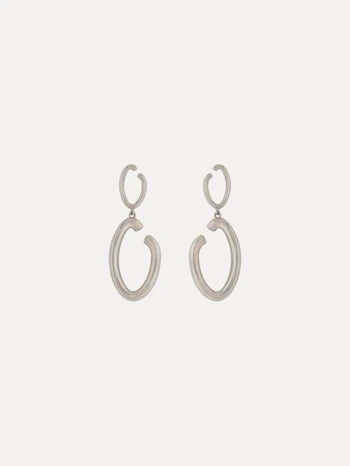 Women Oscar De La Renta Earrings O Drop Earrings Silver