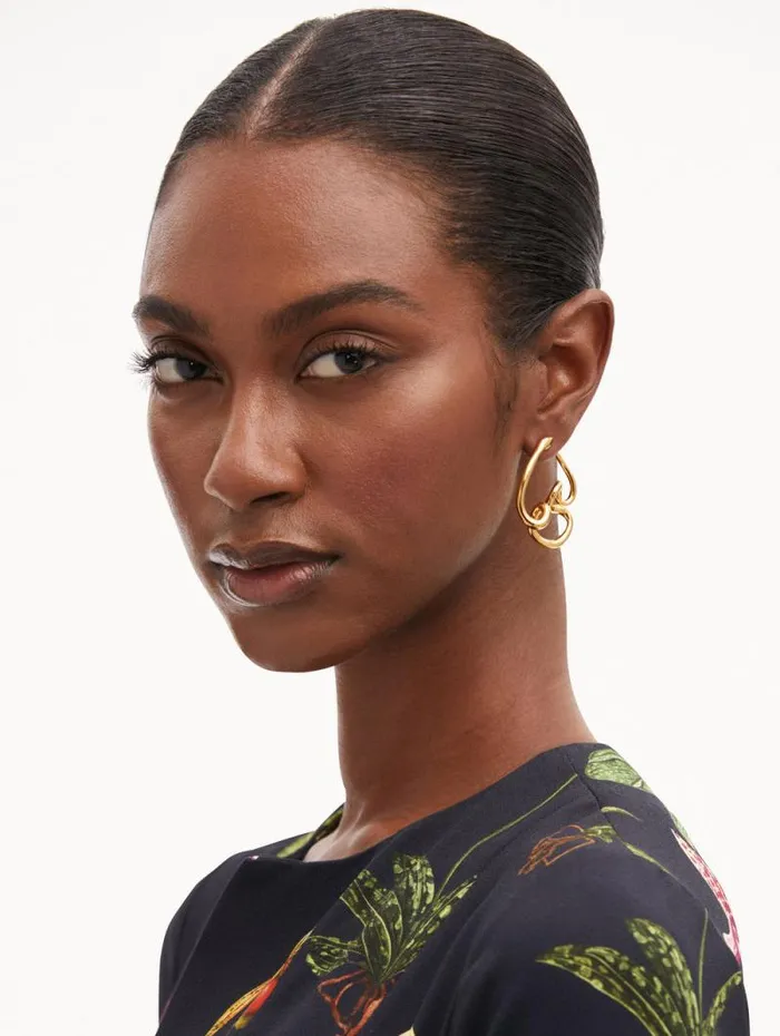 Women Oscar De La Renta Earrings Snake Hoop Earrings Gold Women Oscar De La Renta Earrings Snake Hoop Earrings Gold