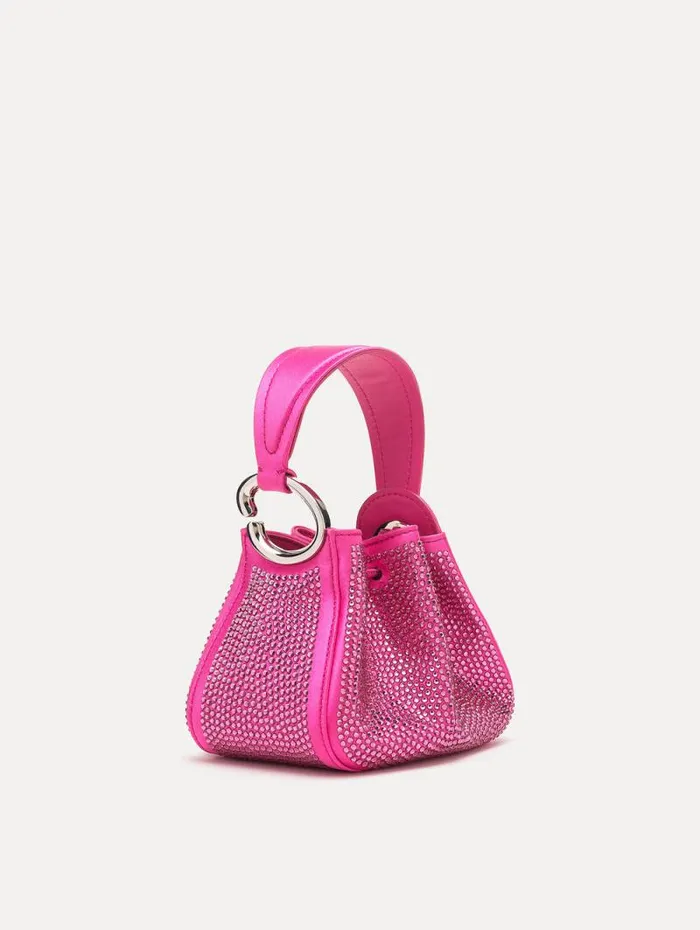 Women Oscar De La Renta Handbags Pav Crystal Nano O Handle Bag Peony