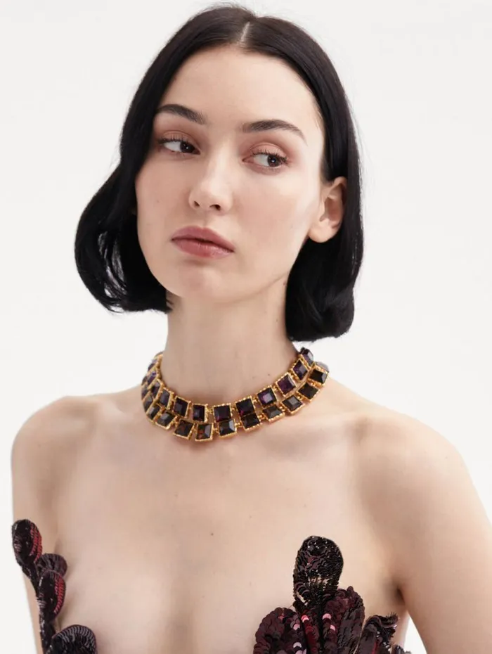 Women Oscar De La Renta Necklaces Large Stone Tennis Necklace Smoky Quartz Women Oscar De La Renta Necklaces Large Stone Tennis Necklace Smoky Quartz