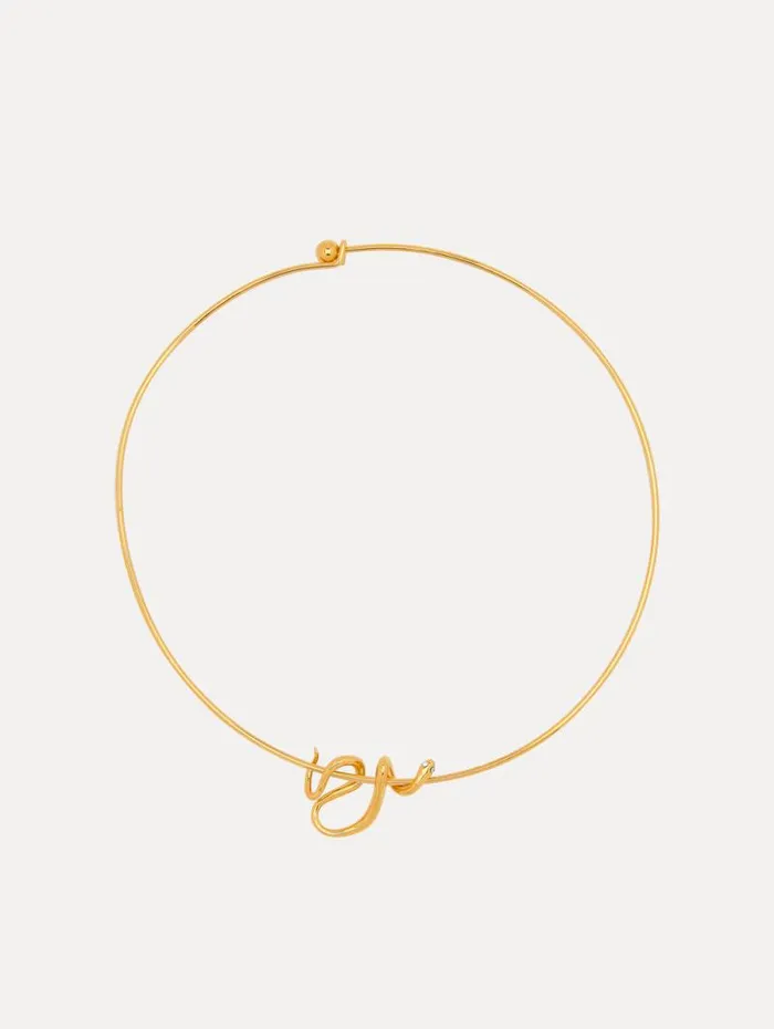 Women Oscar De La Renta Necklaces Snake Necklace Gold