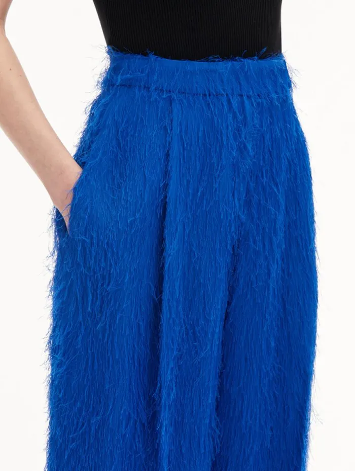 Women Oscar De La Renta Pants and Skirts Fringe Fil Coup Wide Leg Pant Lapis