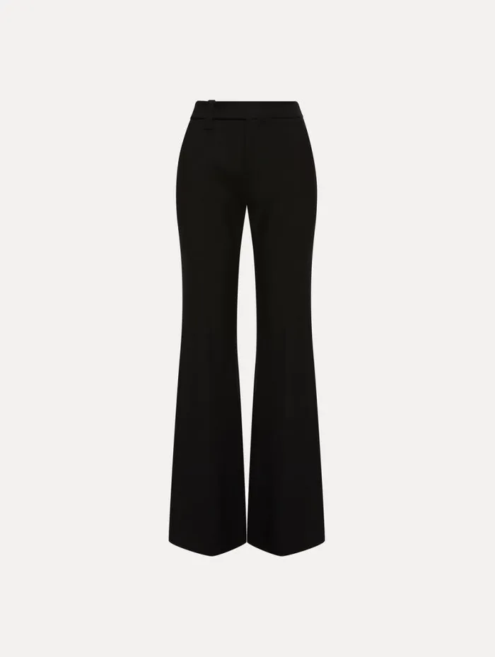 Women Oscar De La Renta Pants and Skirts Zip Front Flare Leg Pant Black