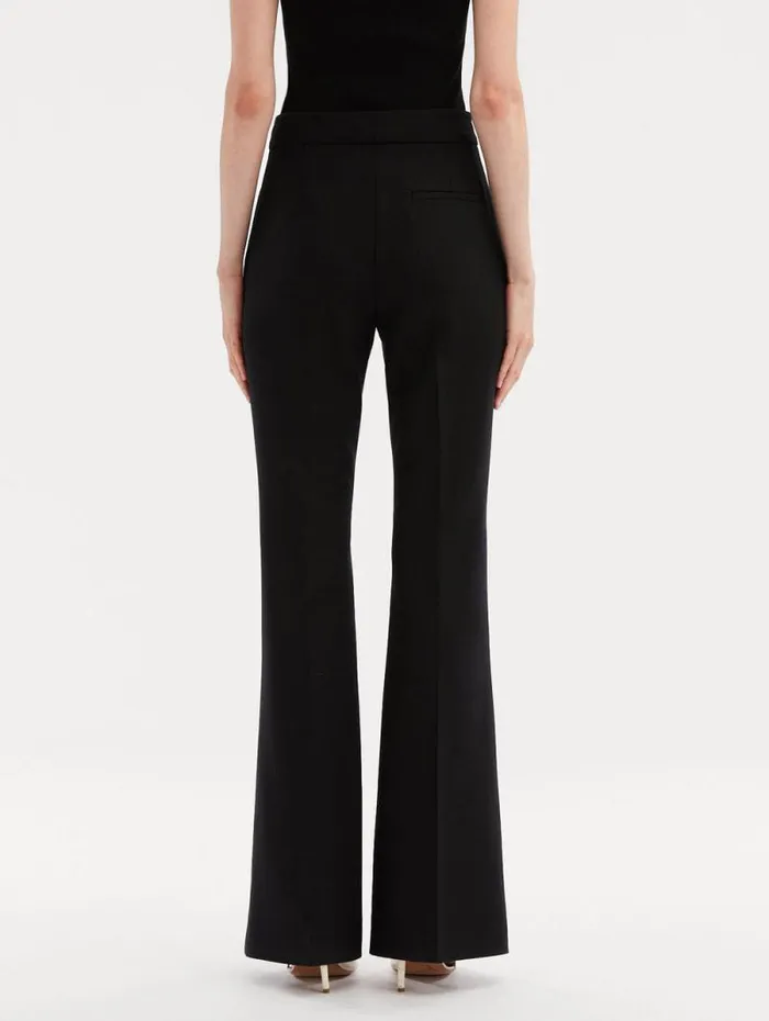 Women Oscar De La Renta Pants and Skirts Zip Front Flare Leg Pant Black Women Oscar De La Renta Pants and Skirts Zip Front Flare Leg Pant Black