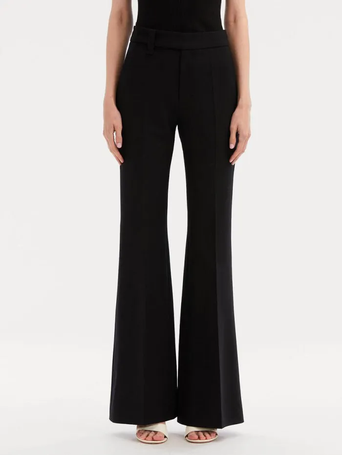 Women Oscar De La Renta Pants and Skirts Zip Front Flare Leg Pant Black Women Oscar De La Renta Pants and Skirts Zip Front Flare Leg Pant Black