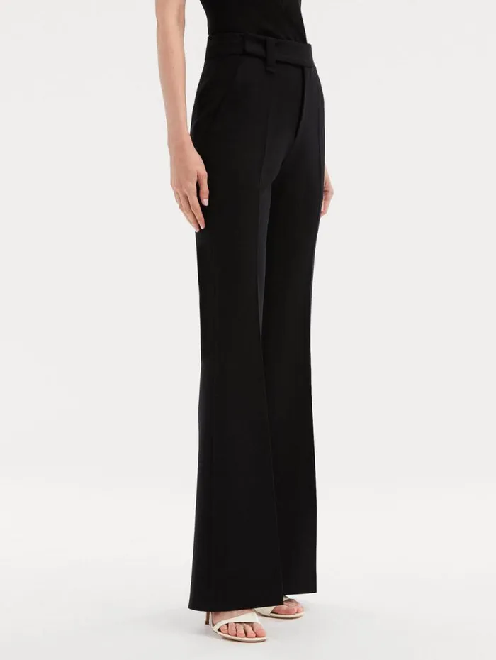 Women Oscar De La Renta Pants and Skirts Zip Front Flare Leg Pant Black Women Oscar De La Renta Pants and Skirts Zip Front Flare Leg Pant Black