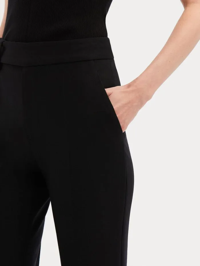 Women Oscar De La Renta Pants and Skirts Zip Front Flare Leg Pant Black Women Oscar De La Renta Pants and Skirts Zip Front Flare Leg Pant Black