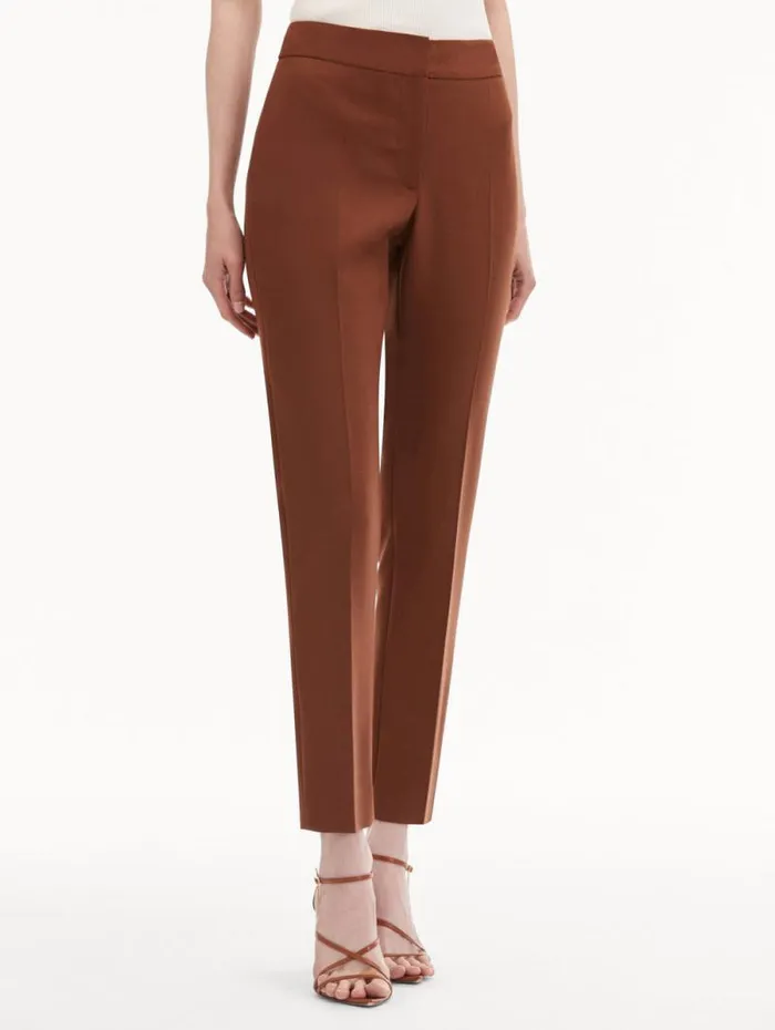 Women Oscar De La Renta Pants and Skirts ZipFront Skinny Pant Cocoa
