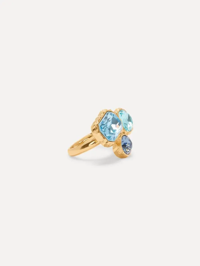 Women Oscar De La Renta Rings Classic Crystal Ring Aquamarine