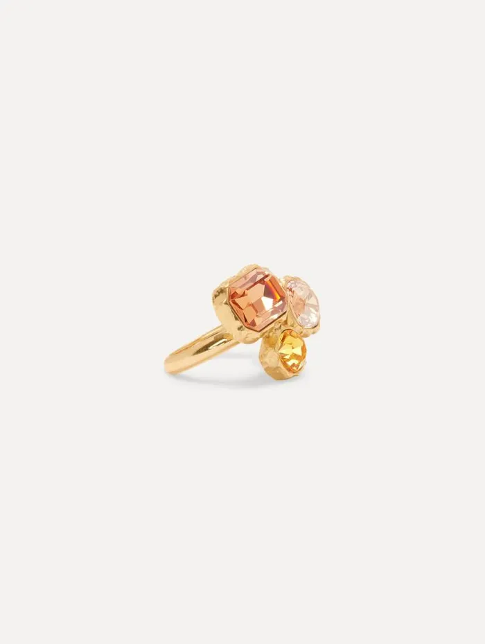 Women Oscar De La Renta Rings Classic Crystal Ring Light Topaz