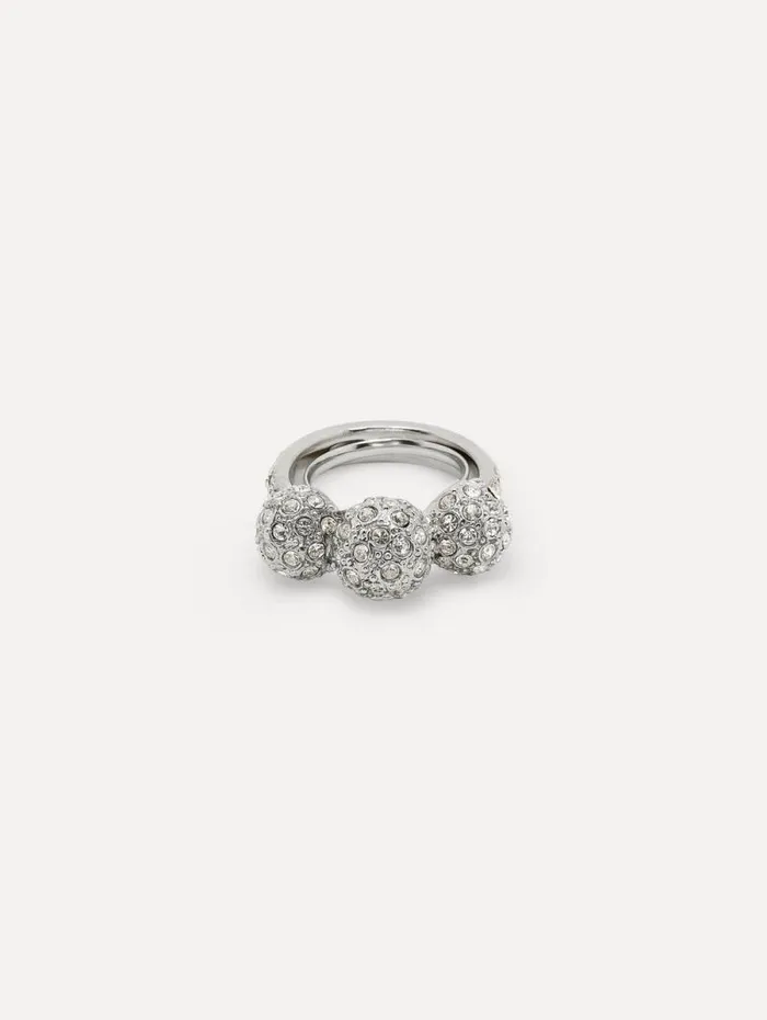 Women Oscar De La Renta Rings Triple Sphere Crystal Ring Crystal