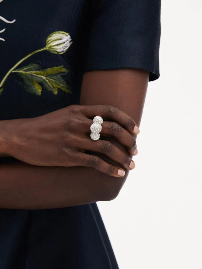 Women Oscar De La Renta Rings Triple Sphere Crystal Ring Crystal Women Oscar De La Renta Rings Triple Sphere Crystal Ring Crystal