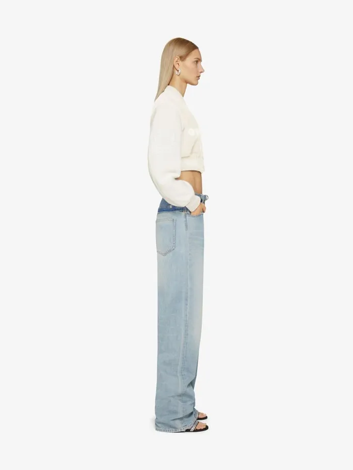Women Outerwear and Blousons Givenchy GIVENCHY Cropped Varsity Jacket In Wool And Leather White