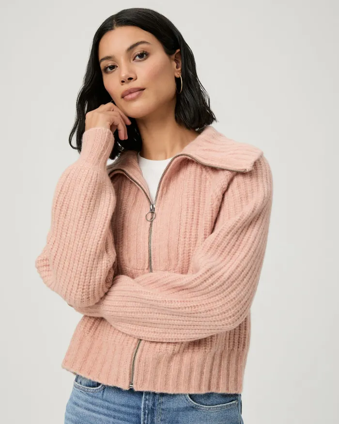 Women PAIGE Jayna Sweater 8211 Rosie Marl Sweaters and Sweatshirts