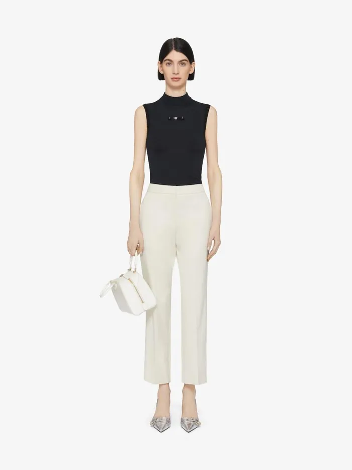 Women Pants and Shorts Givenchy Cropped Fit Tailored Pants In Cotton Eggshell Women Pants and Shorts Givenchy Cropped Fit Tailored Pants In Cotton Eggshell