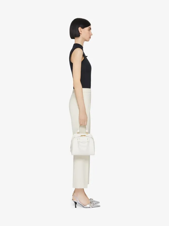 Women Pants and Shorts Givenchy Cropped Fit Tailored Pants In Cotton Eggshell