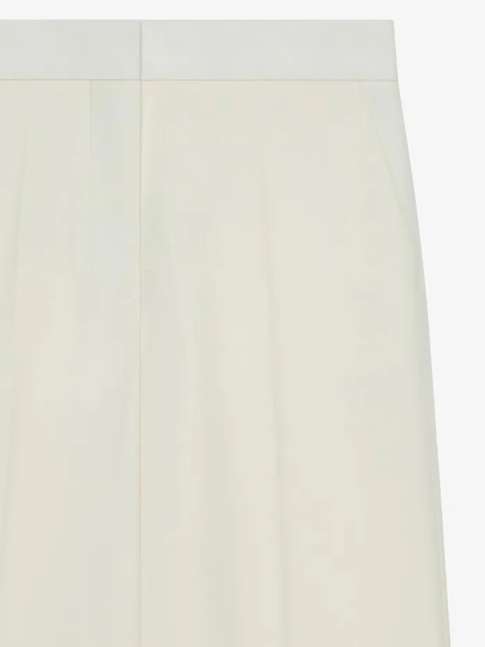 Women Pants and Shorts Givenchy Flare Tailored Pants In Wool And Mohair Ecru