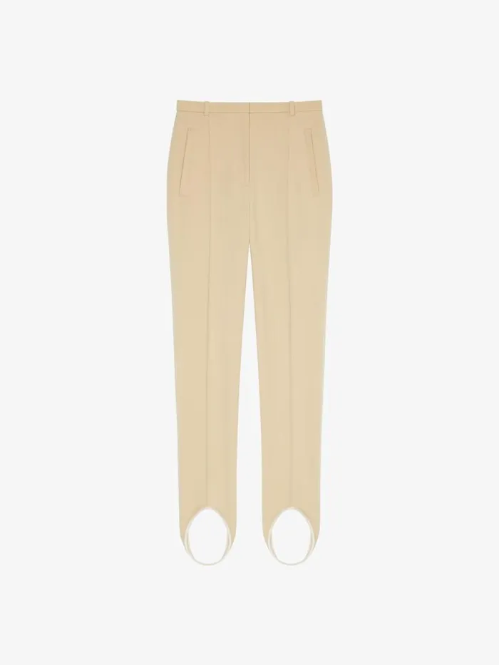 Women Pants and Shorts Givenchy Stirrup Pants In Twill Golden Sand