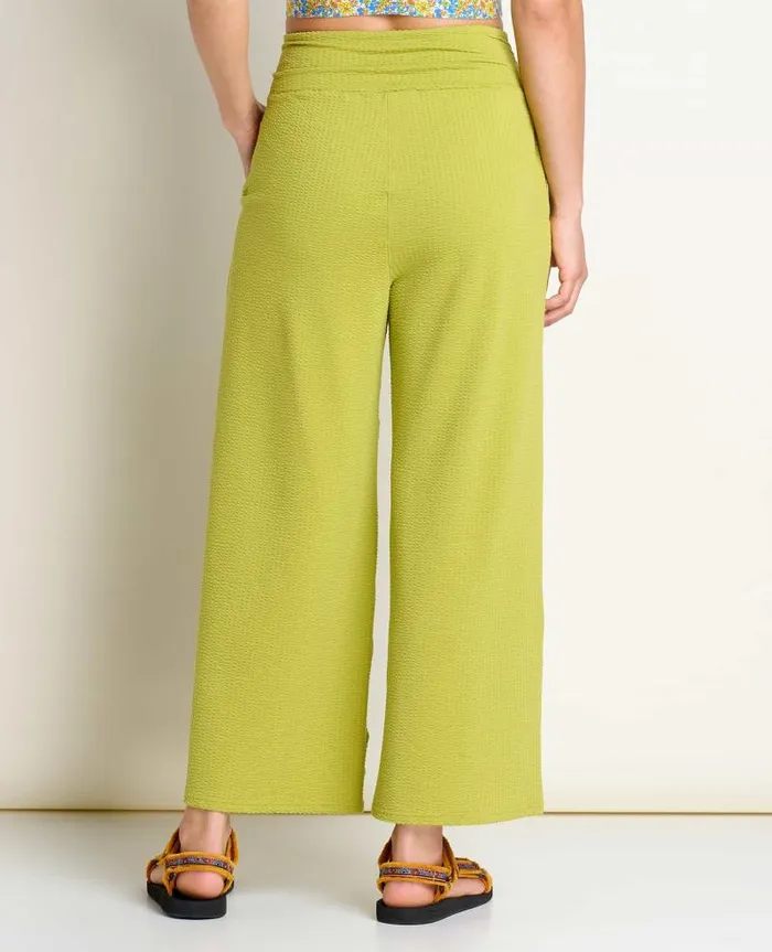 Women Pants Toad and Co Chaka Wide Leg Pant Lime Texture