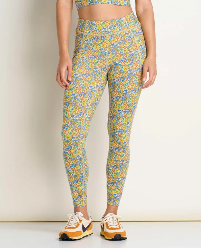 Women Pants Toad and Co Terrane 78 Tight Chicory Floral Print