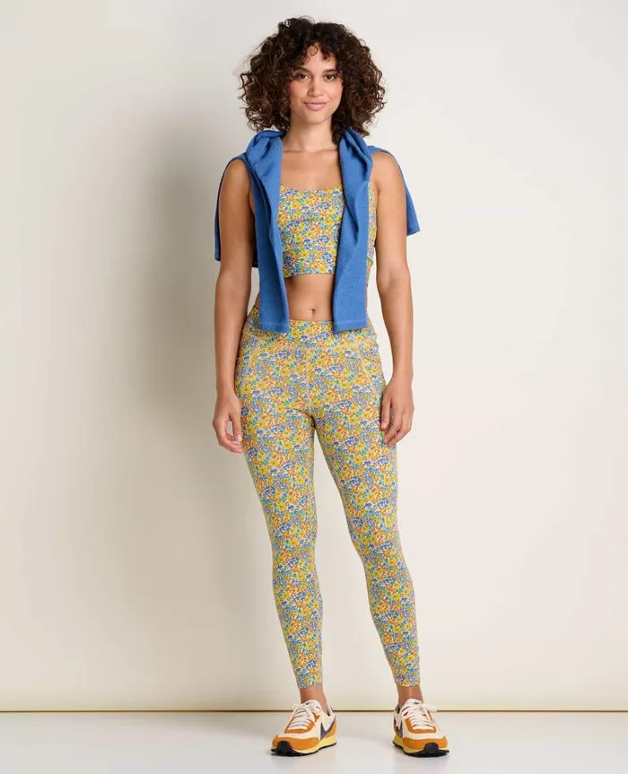 Women Pants Toad and Co Terrane 78 Tight Chicory Floral Print