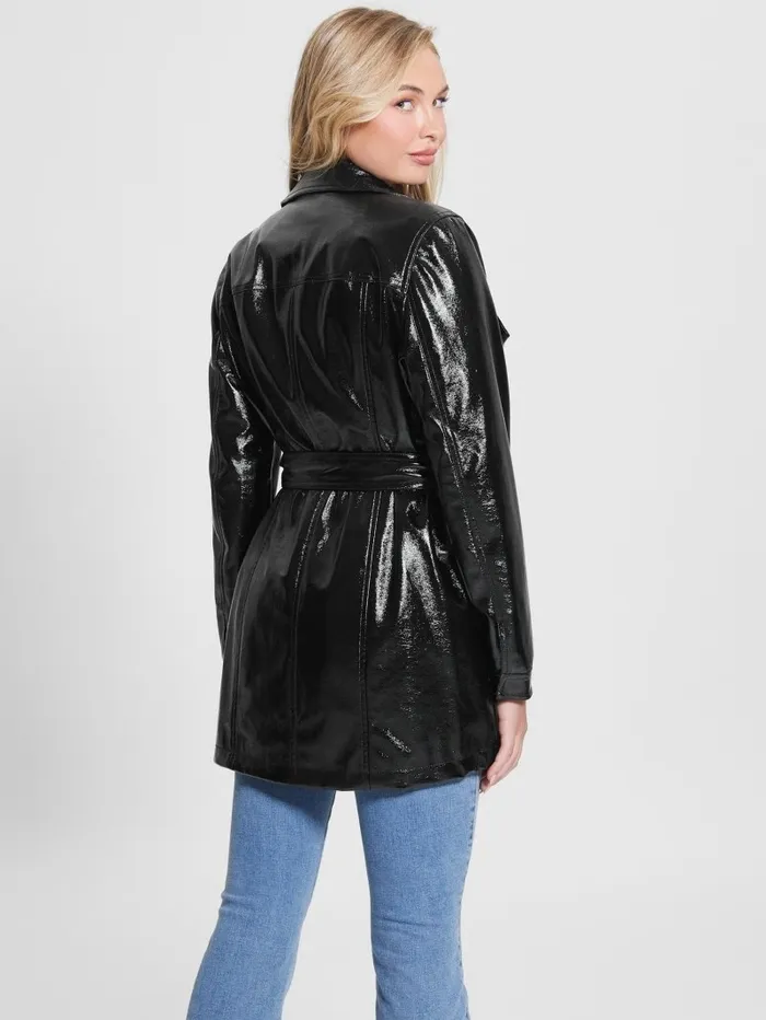 Women Pax FauxLeather Jacket Black Jackets and Coats GUESS