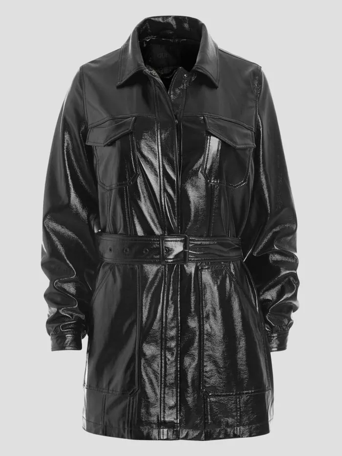 Women Pax FauxLeather Jacket Black Jackets and Coats GUESS