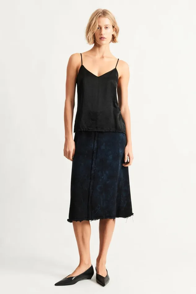 Women Pebble Satin Black Mona Cami Raquel Allegra Sweaters and Knits