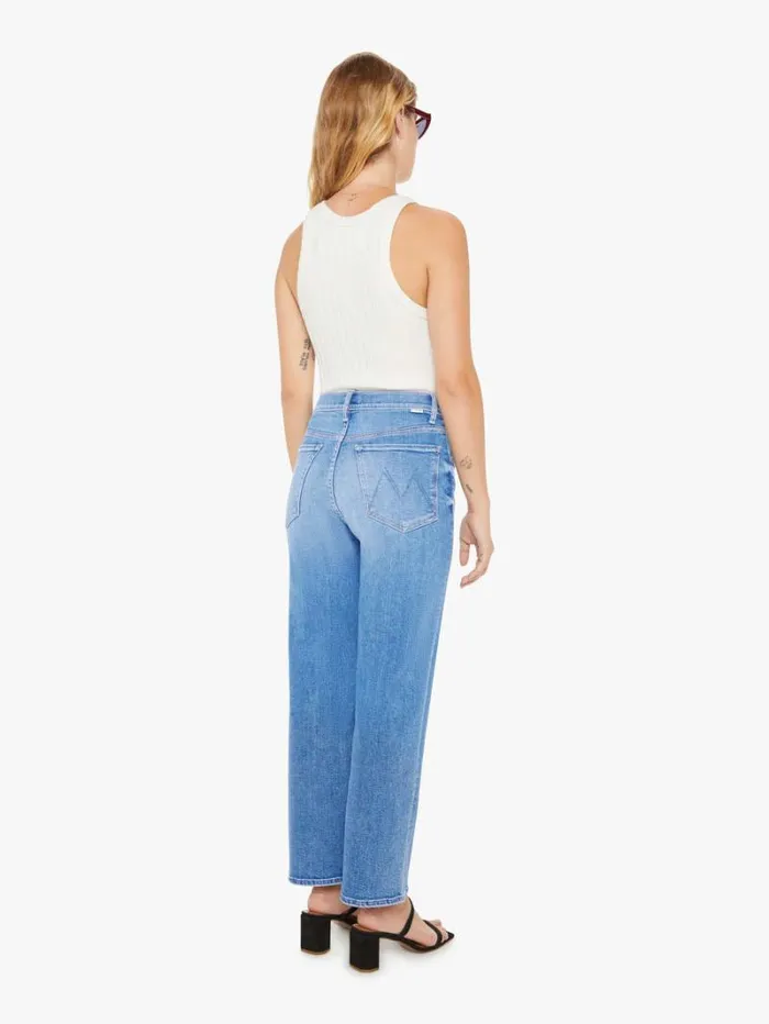 Women Petites Mother Denim Petites The Lil039 Zip Rambler Flood Wash Out Of The Blue