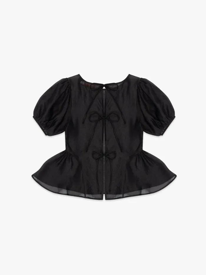 Women Petra Blouse Black Organza Lisa Says Gah Blouses