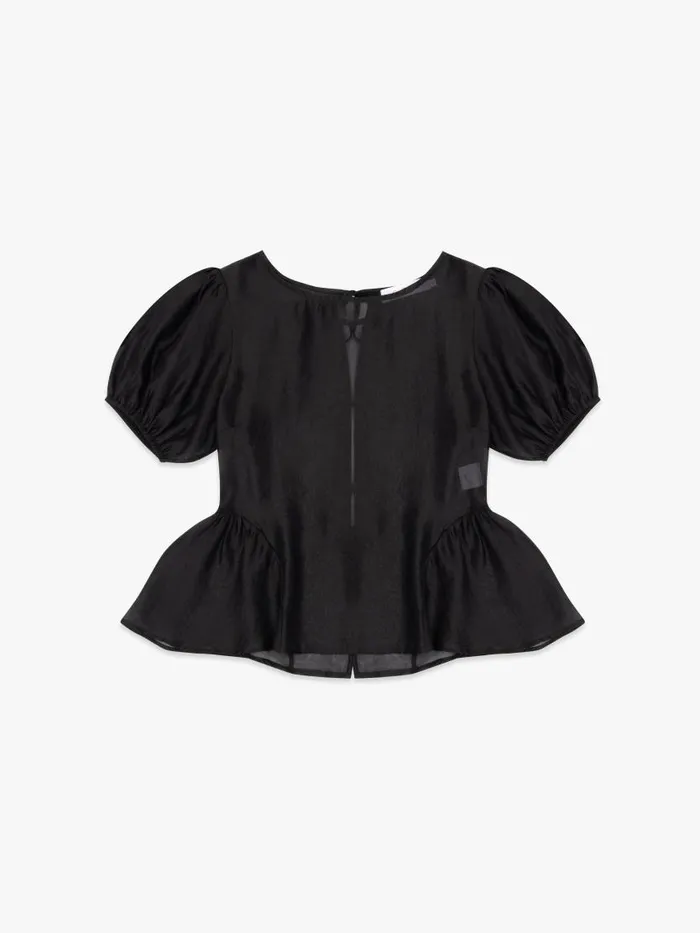 Women Petra Blouse Black Organza Lisa Says Gah Blouses