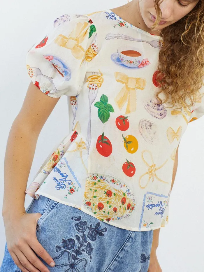 Women Petra Blouse Buon Appetito Ivory Lisa Says Gah Blouses