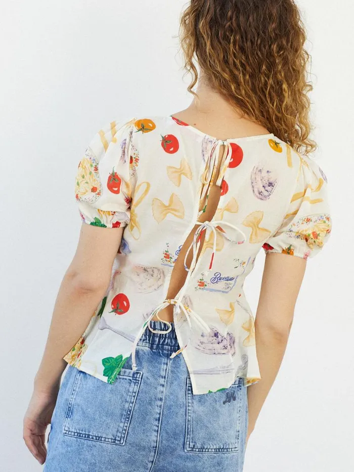 Women Petra Blouse Buon Appetito Ivory Lisa Says Gah Blouses