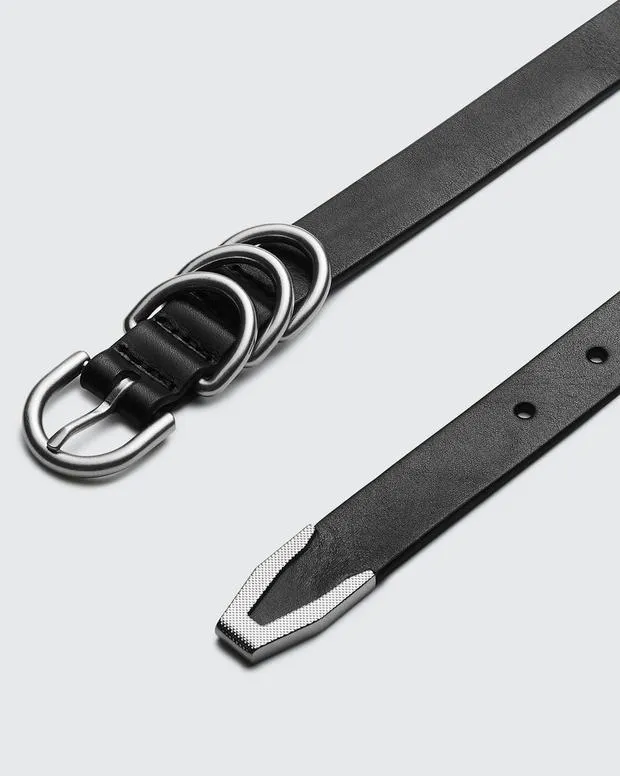 Women rag and bone Baby Spire Leather Belt Black Belts