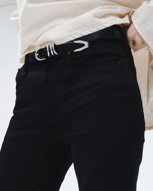Women rag and bone Baby Spire Leather Belt Black Belts