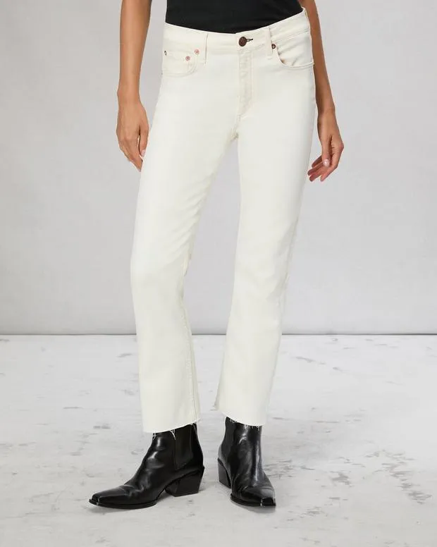 Women rag and bone Peyton Ankle Bootcut Jean Ecru Flare and BootcutJeans