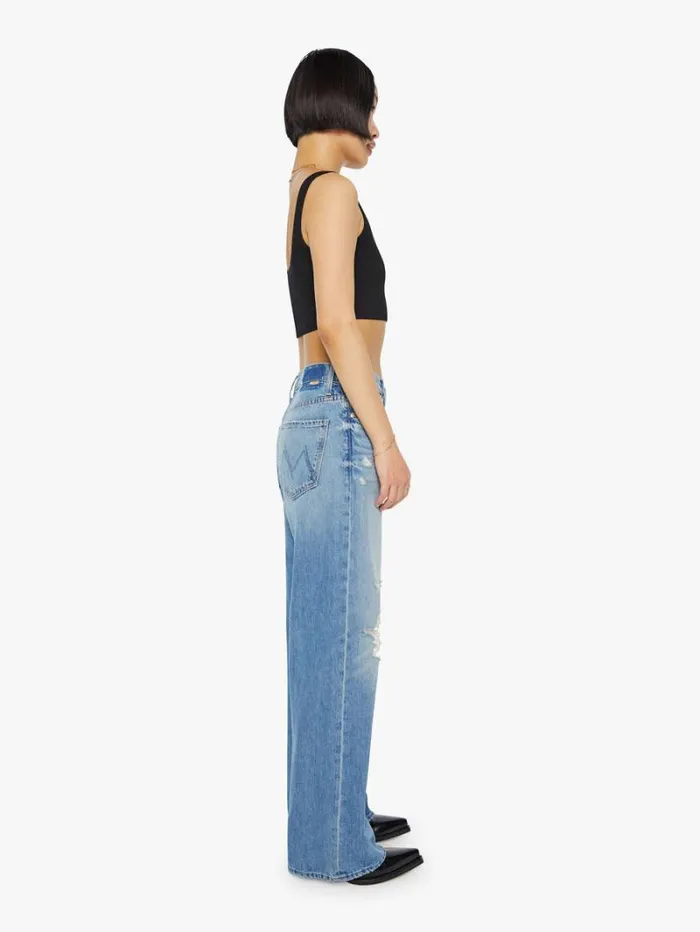Women Relaxed Mother Denim Petites The Lil039 Dodger Sneak Wash Tomorrow Always Knows