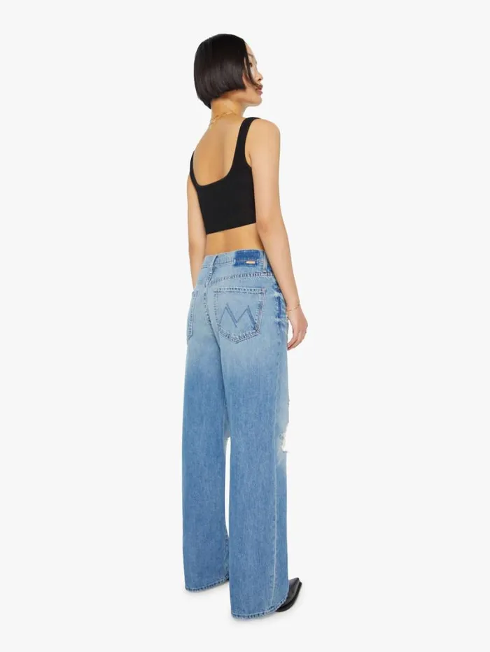 Women Relaxed Mother Denim Petites The Lil039 Dodger Sneak Wash Tomorrow Always Knows